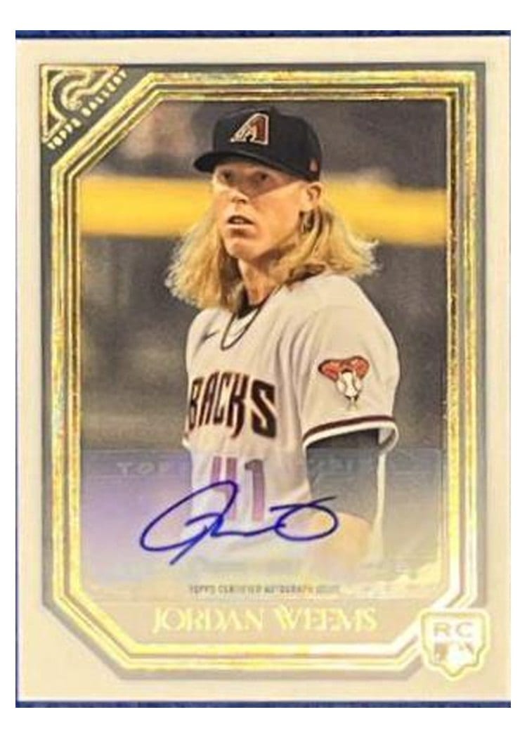 2021 Topps Gallery Rookie Autographs Jordan Weems #RA-JW card