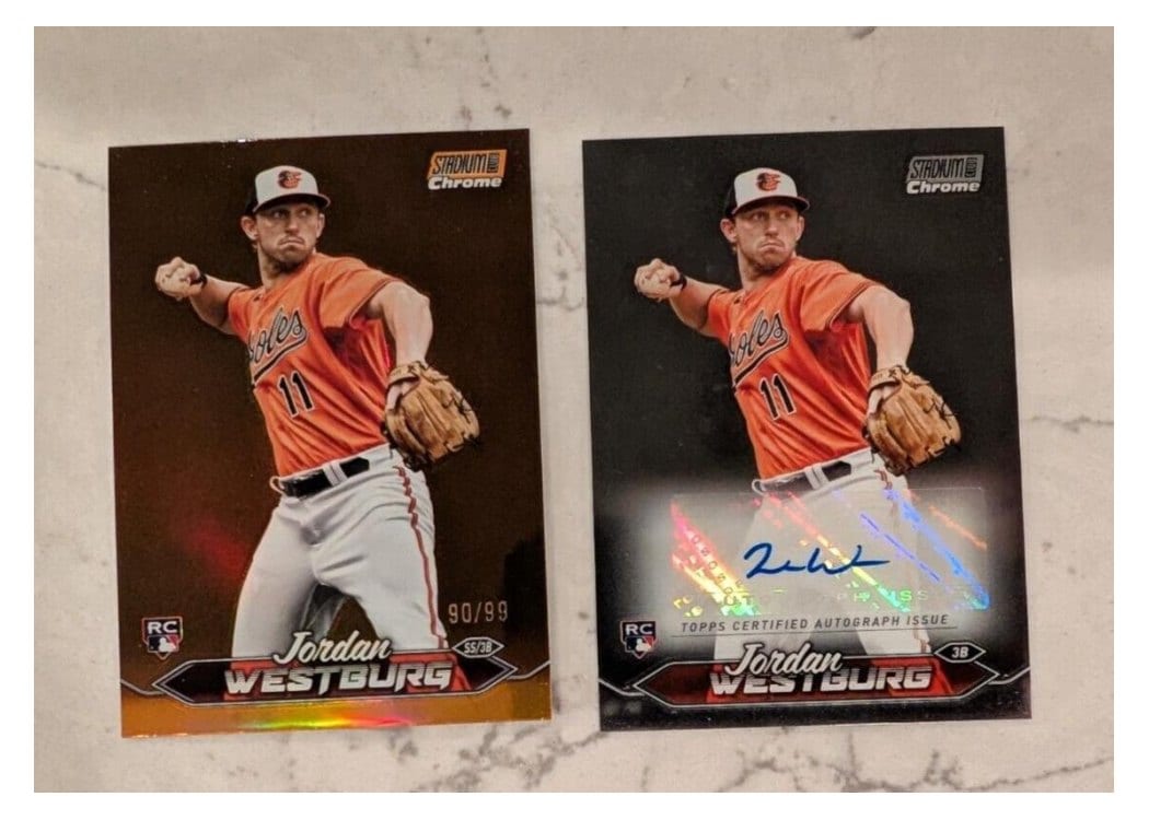 2024 Stadium Club Chrome Autographs Jordan Westburg #SCCA-JW card