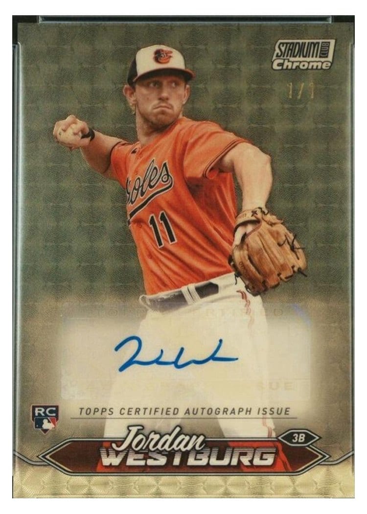 2024 Stadium Club Chrome Autographs Jordan Westburg #SCCA-JW card
