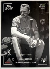 2024 Topps Black & White Rookie Resolution Jordan Westburg #RR12 card