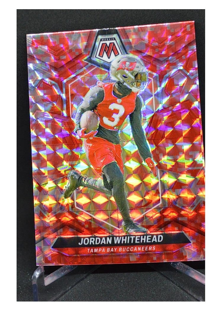 2024 Panini Mosaic Base Set Jordan Whitehead Camo Red #210 card
