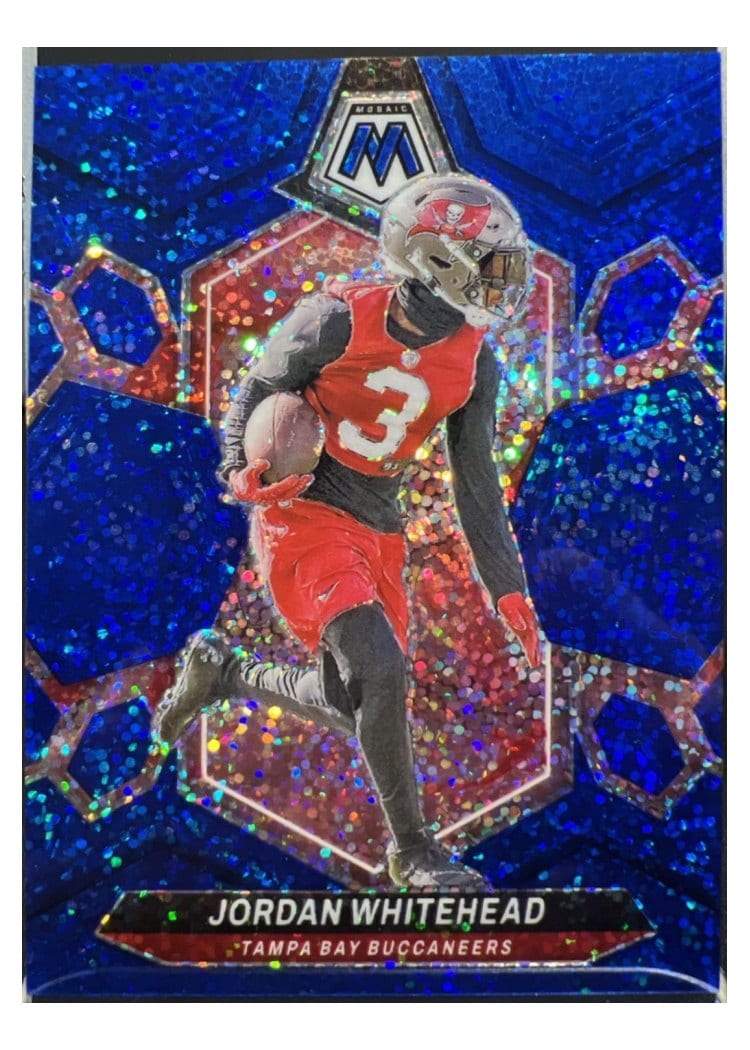 2024 Panini Mosaic Base Set Jordan Whitehead Blue Sparkle #210 card