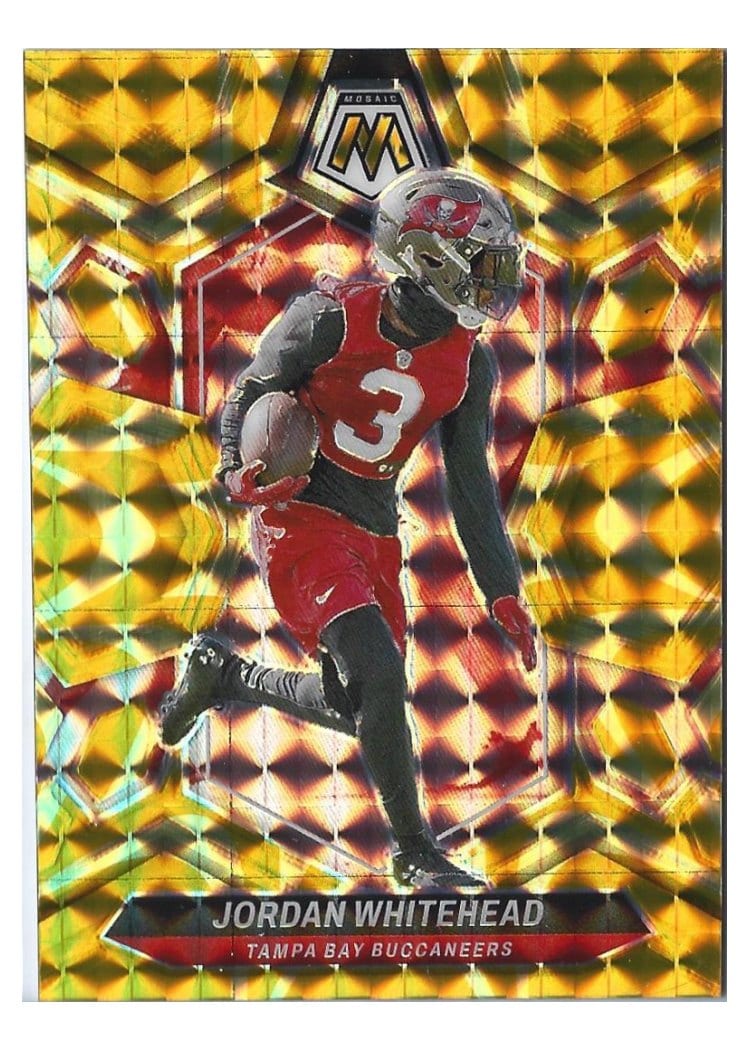 2024 Panini Mosaic Base Set Jordan Whitehead Yellow Reactive #210 card