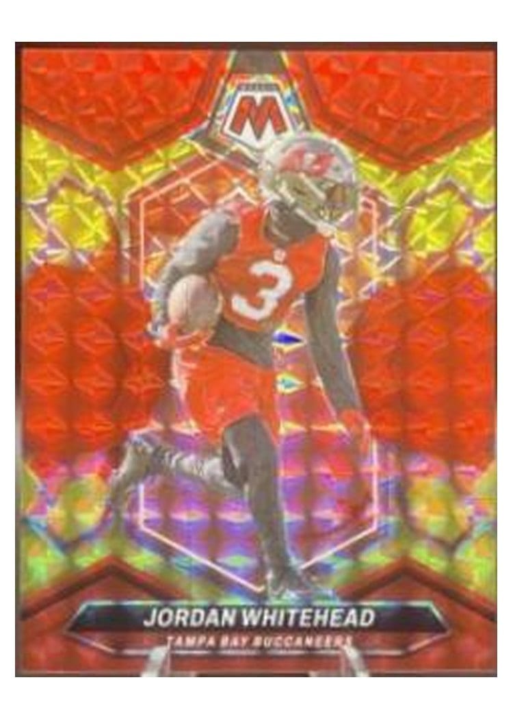 2024 Panini Mosaic Base Set Jordan Whitehead Fusion Red Yellow Choice #210 card