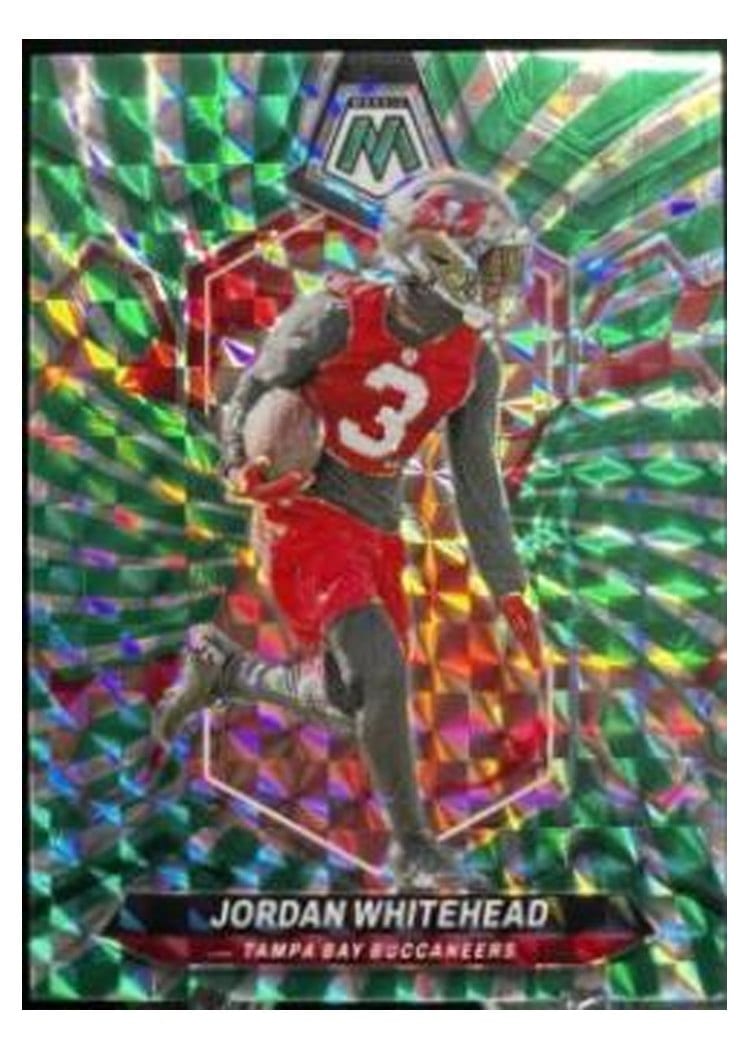 2024 Panini Mosaic Base Set Jordan Whitehead Green Swirl #210 card