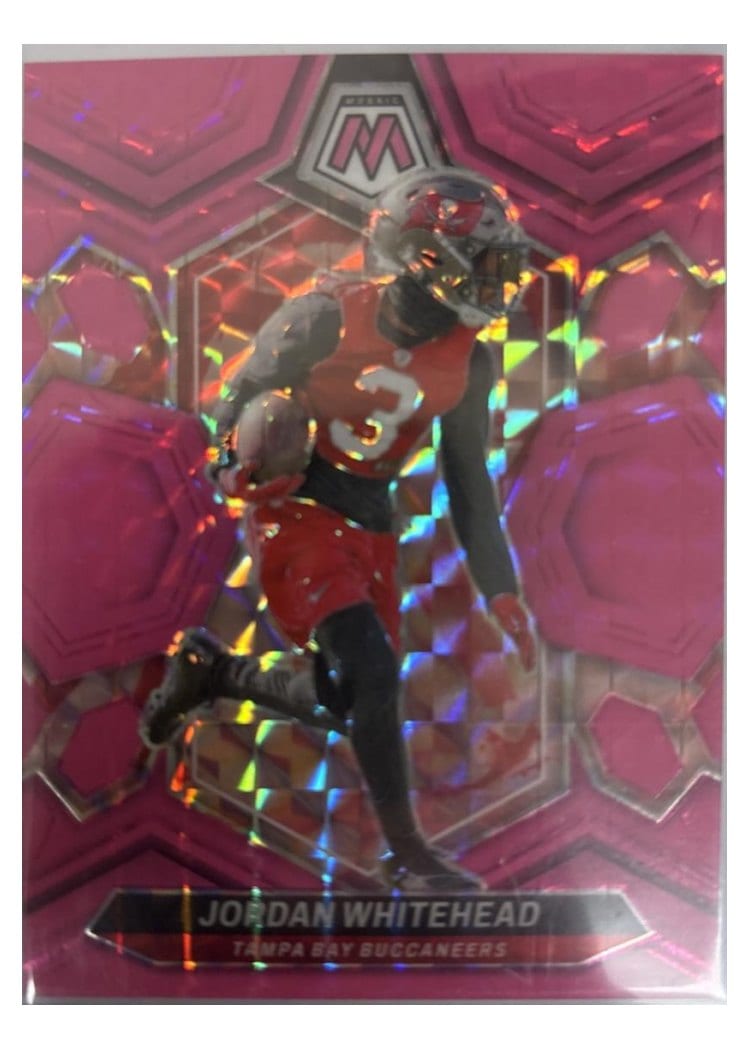 2024 Panini Mosaic Base Set Jordan Whitehead Pink Fluorescent #210 card