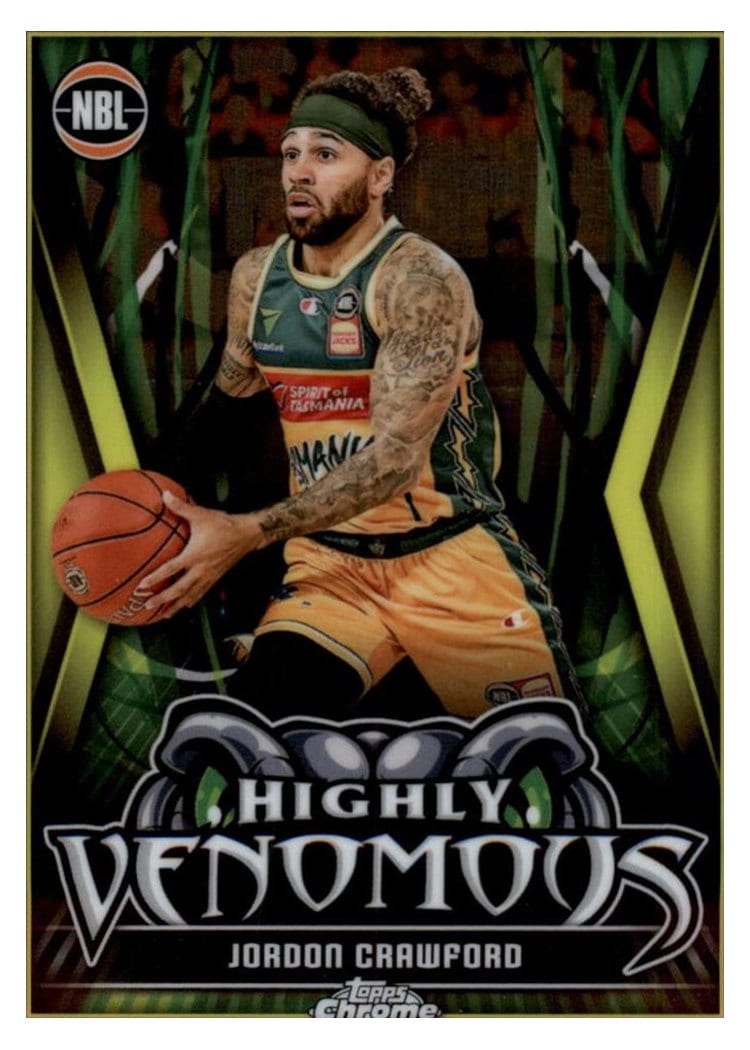 2023-24 Topps Chrome NBL Highly Venomous Jordon Crawford #HV-20 card