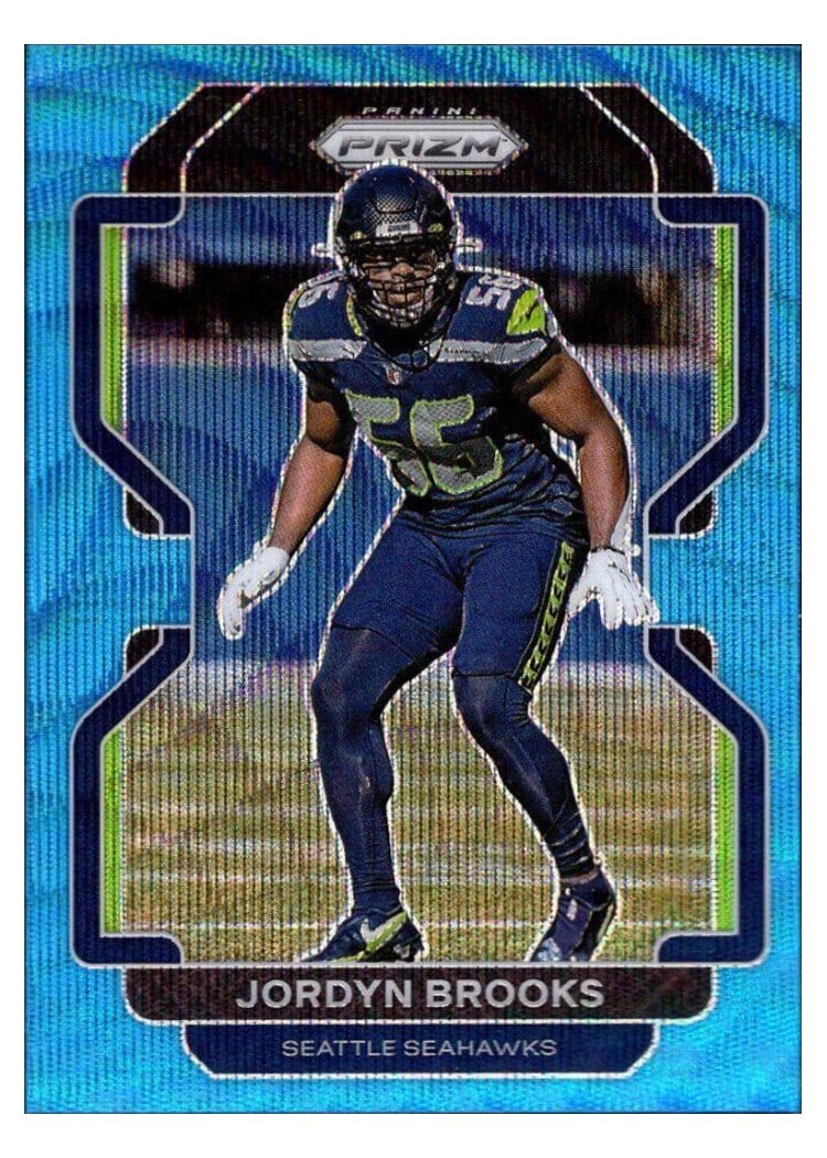 2021 Panini Prizm Base Set Jordyn Brooks Blue Wave Prizm #48 card