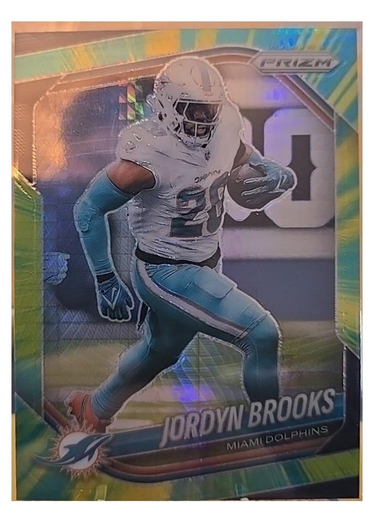 2025 Panini Prizm Base Set Jordyn Brooks Hyper #129 card