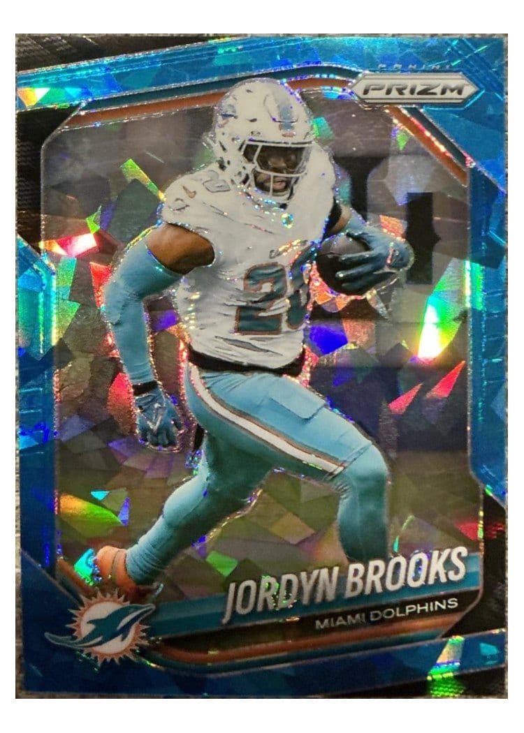 2025 Panini Prizm Base Set Jordyn Brooks Blue Ice #129 card