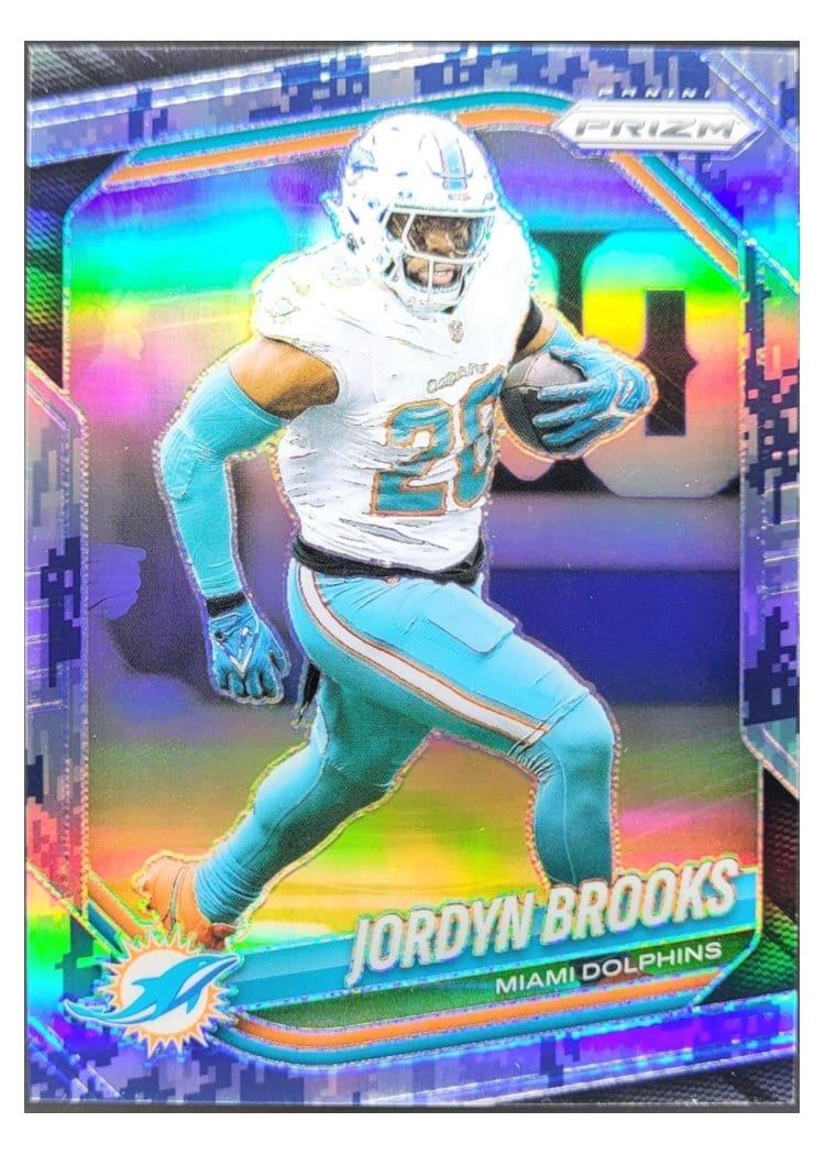 2025 Panini Prizm Base Set Jordyn Brooks Navy Camo #129 card