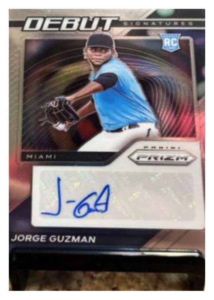 2021 Panini Prizm Debut Signatures Jorge Guzman #DS-JG card