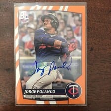 2023 Topps Big League Electric Orange Autographs Jorge Polanco #151
