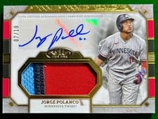2024 Topps Tier One Autographed Jumbo Relics Jorge Polanco #AT1JR-JPO