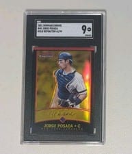 2001 Bowman Chrome Gold Jorge Posada Gold Refractor #40 card