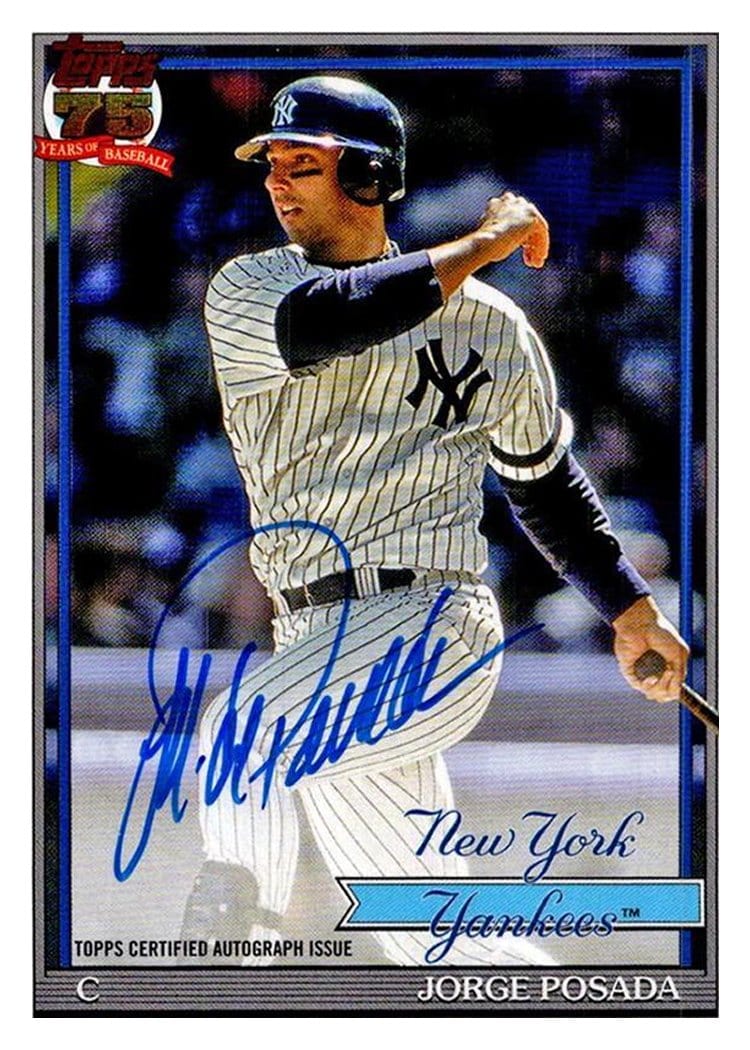 2026 Topps 1991 Topps Autographs Jorge Posada #91A-JP card