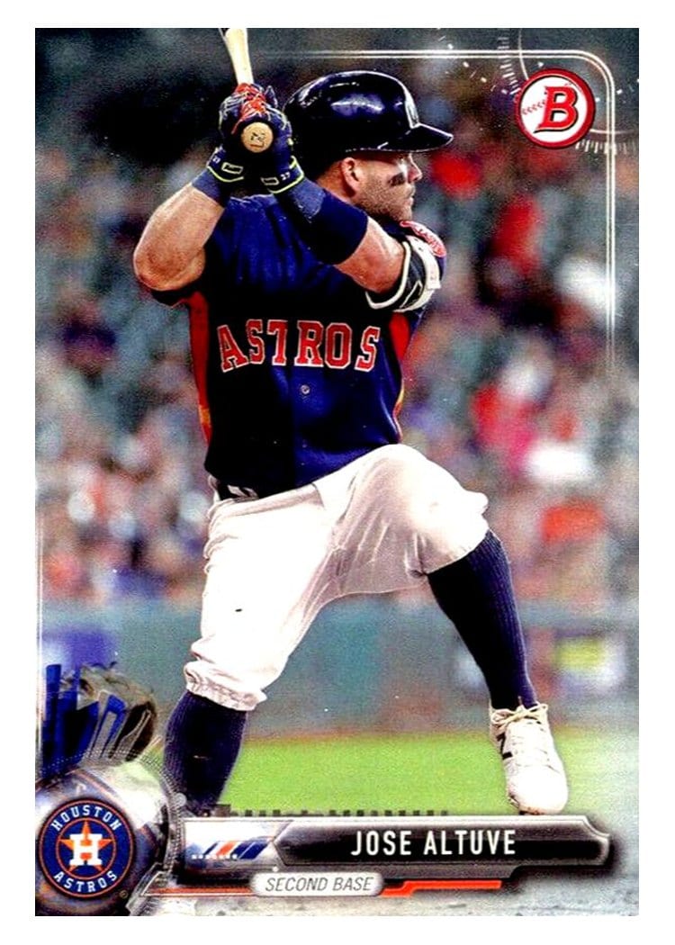2017 Bowman Base Set Jose Altuve #19 card
