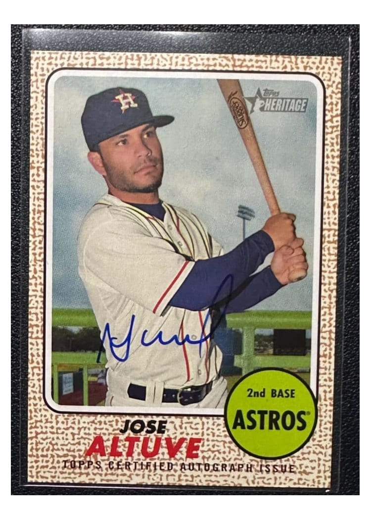 2017 Topps Heritage Real One Autographs Jose Altuve #ROA-JAL card