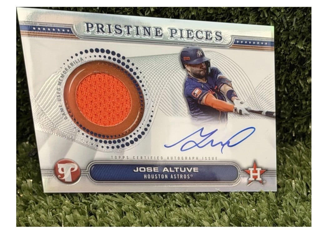 2024 Topps Pristine Pieces Autograph Relic Jose Altuve #PPAR-JA card