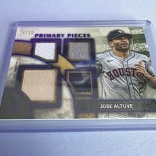 2025 Topps Museum Collection Single Player Primary Pieces Quad Relics Jose Altuve #SPPQ-JAL card