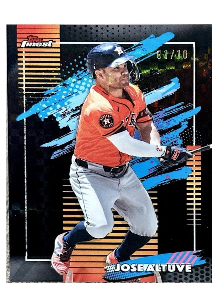 2026 Topps Finest Jose Altuve Black X-Fractor #209 card