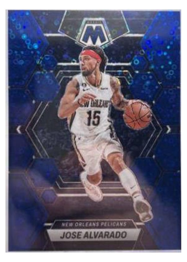 2022-23 Panini Mosaic Base Set Jose Alvarado Fast Break Blue #185 card
