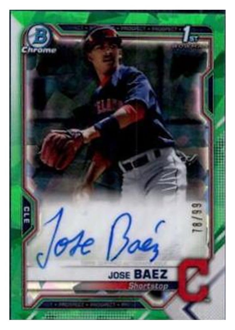 2021 Bowman Chrome Prospect Autographs Jose Baez #CPA-JB card