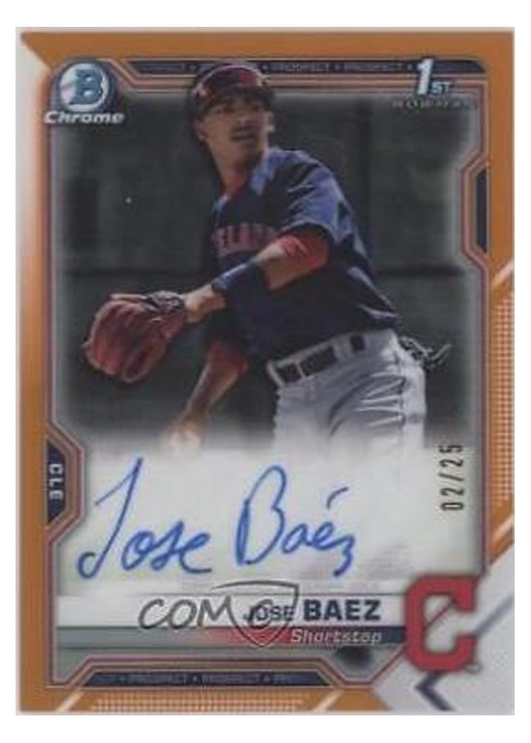 2021 Bowman Chrome Prospect Autographs Jose Baez #CPA-JB card