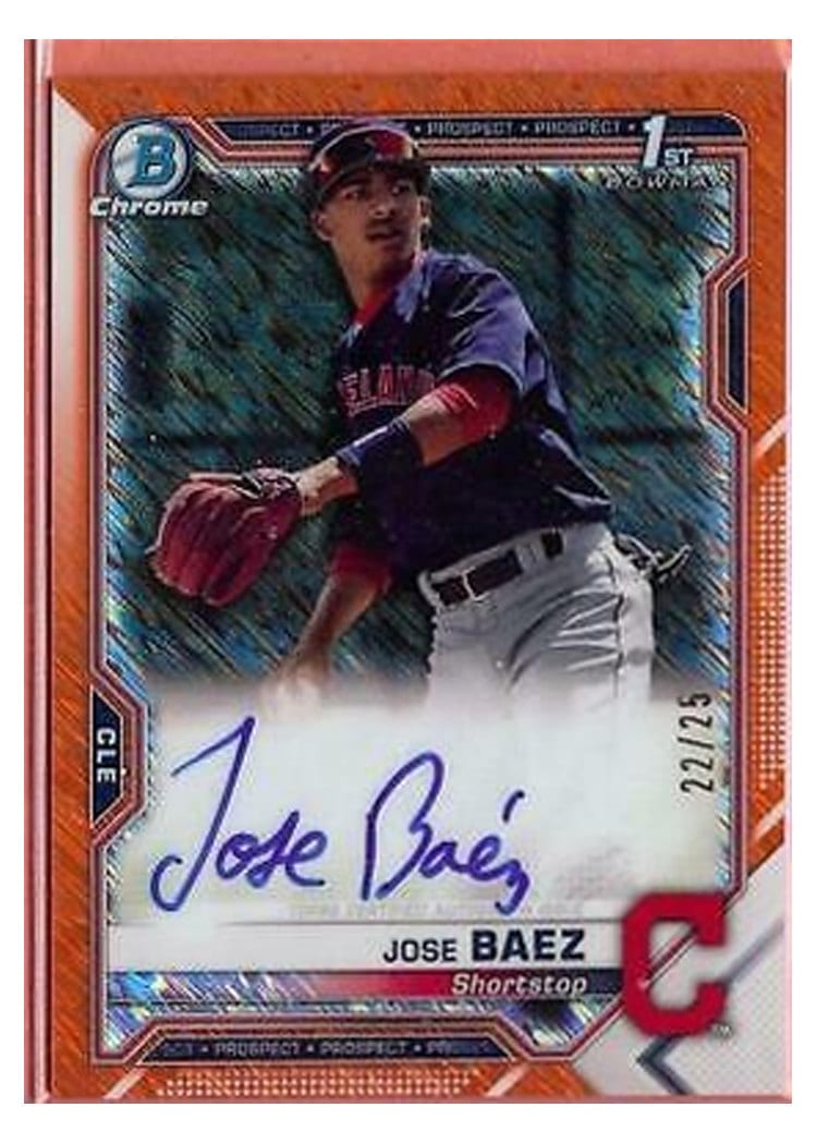 2021 Bowman Chrome Prospect Autographs Jose Baez #CPA-JB card