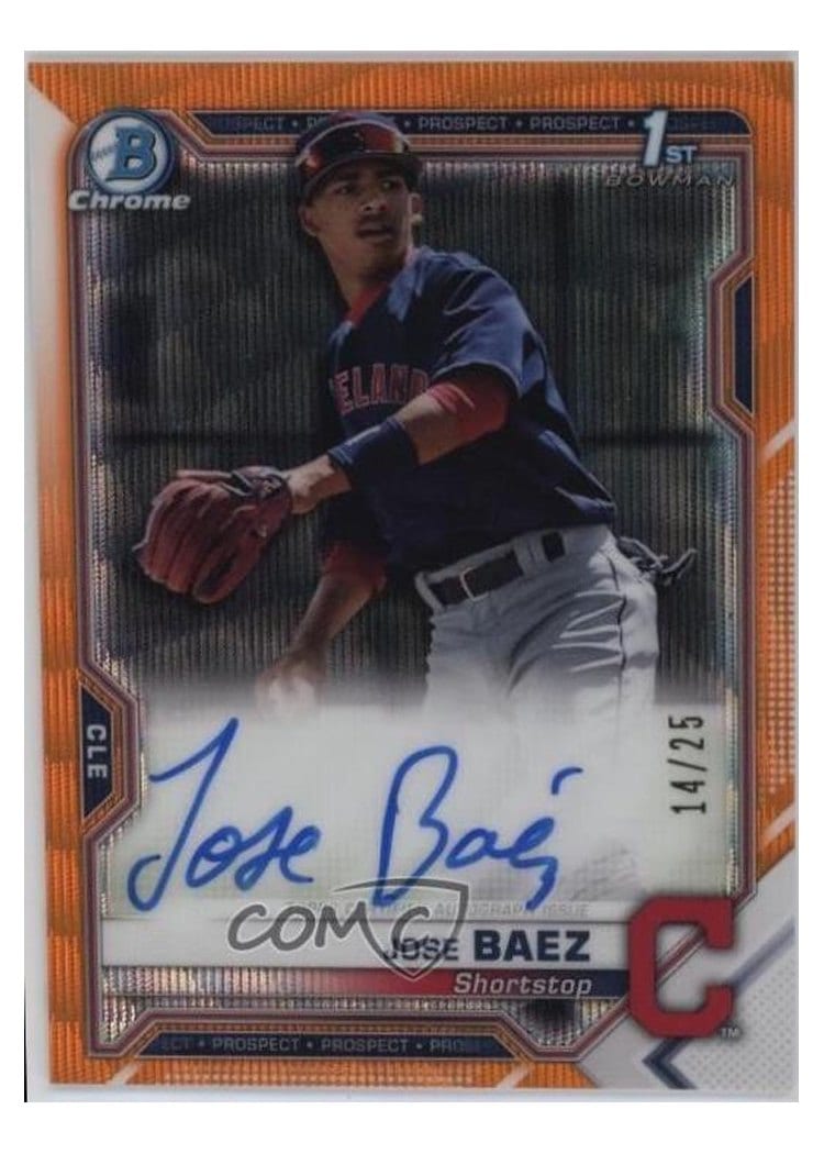 2021 Bowman Chrome Prospect Autographs Jose Baez #CPA-JB card