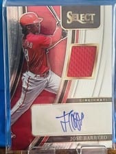 2022 Panini Select Signature Materials Jose Barrero #SM-JB card