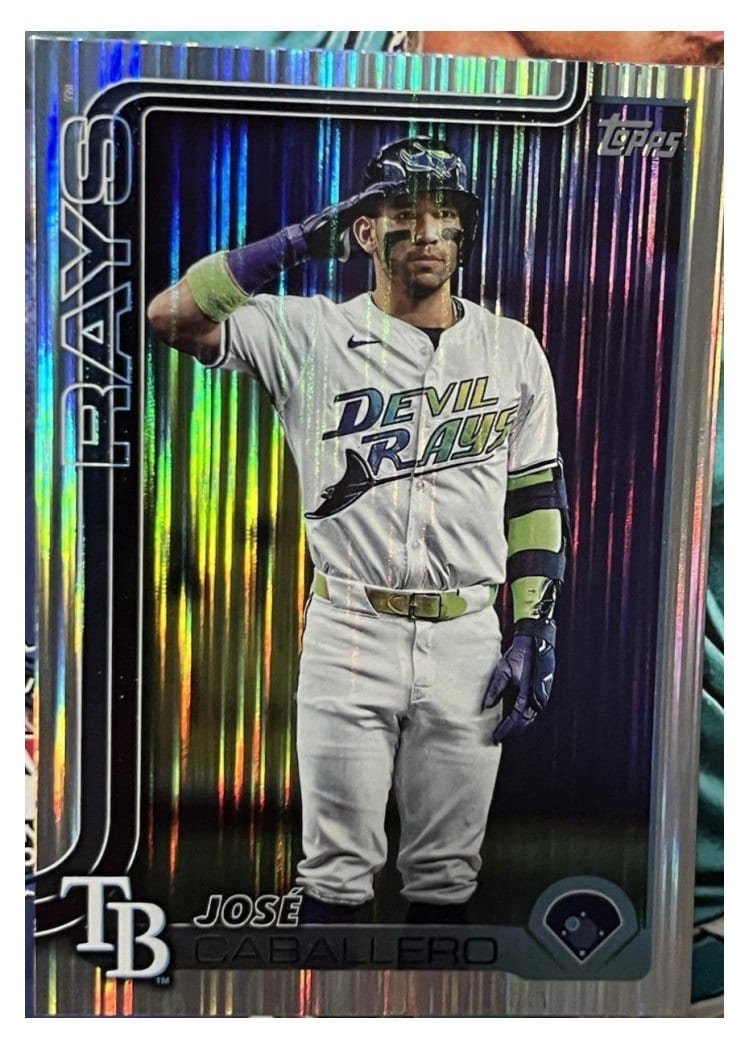 2025 Topps Base Set José Caballero Tinsel #133 card