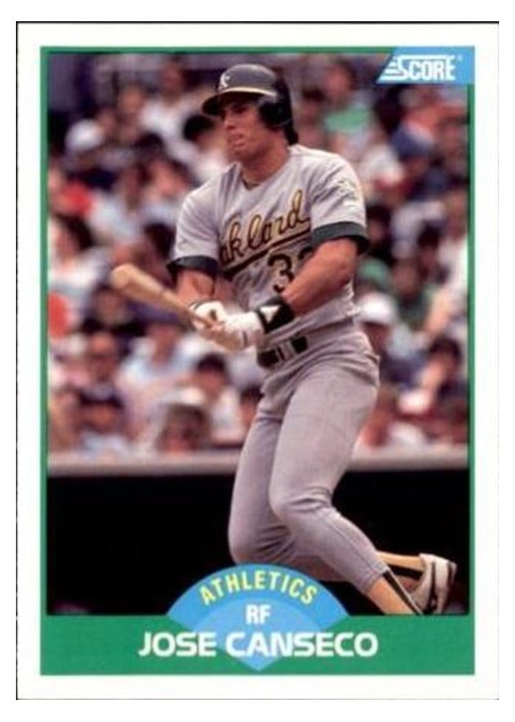 1989 Score Jose Canseco #1 card