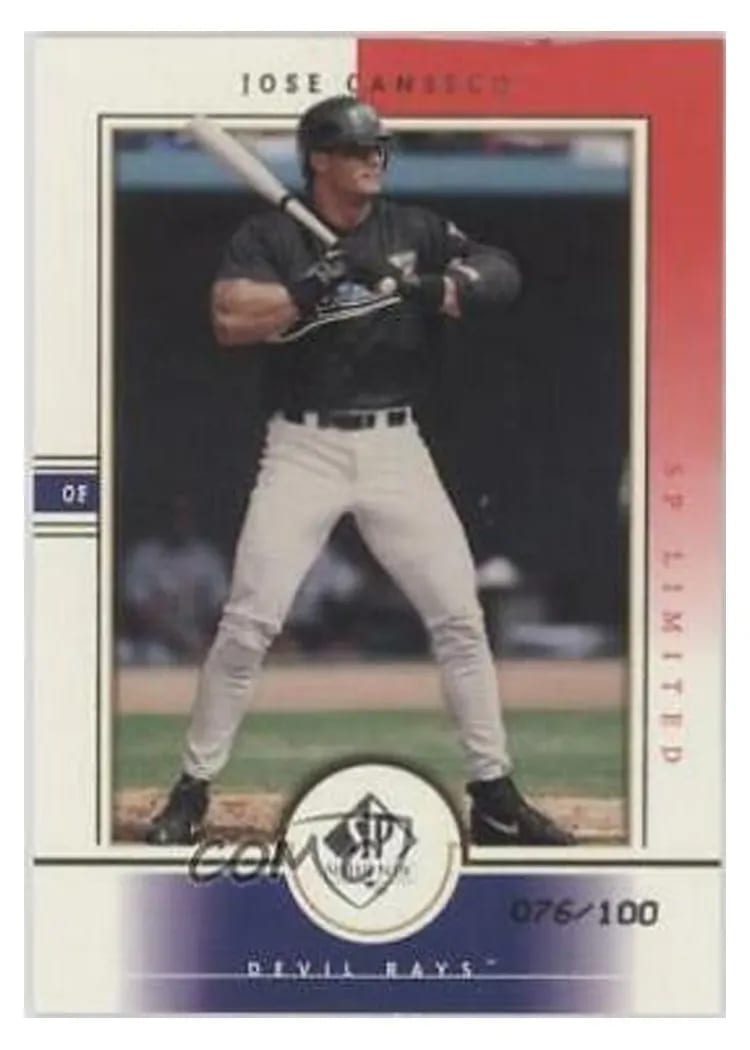 2000 SP Authentic Jose Canseco #9 card