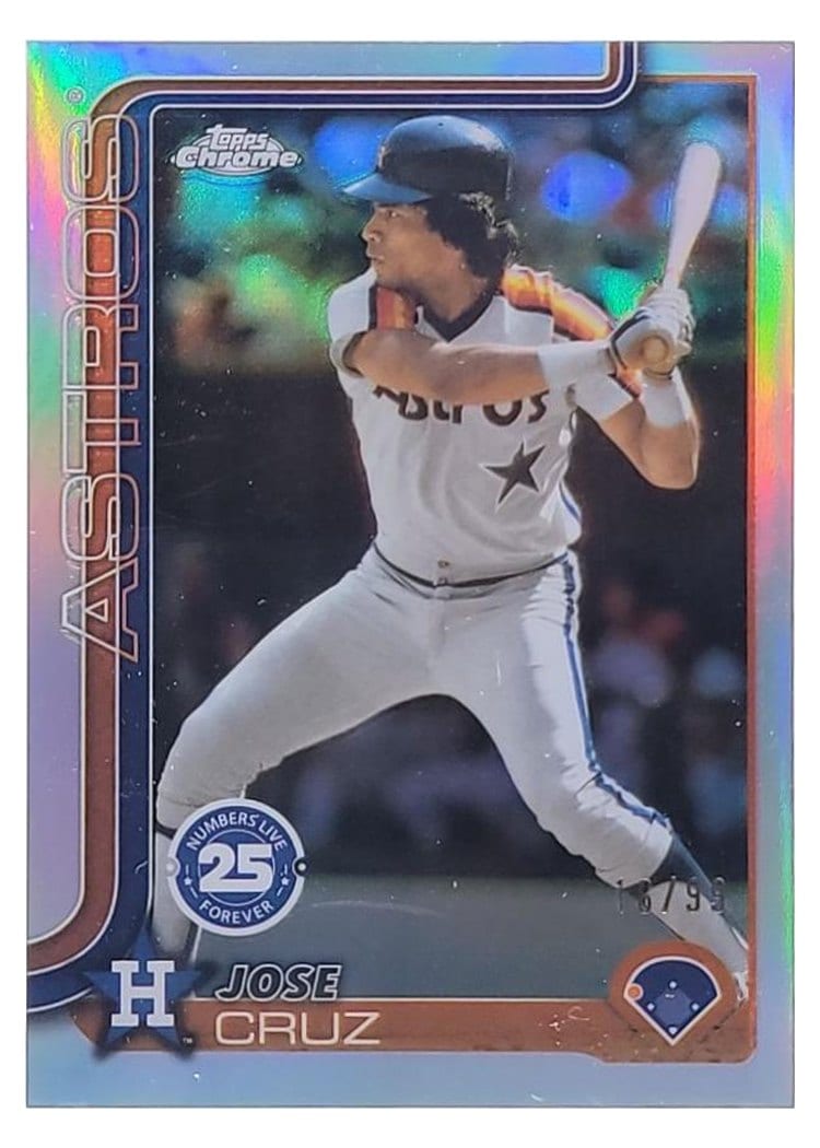 2025 Topps Chrome Numbers Live Forever Jose Cruz #NLF-2 card