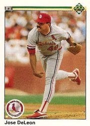1990 Upper Deck Base Set Jose DeLeon #697 card