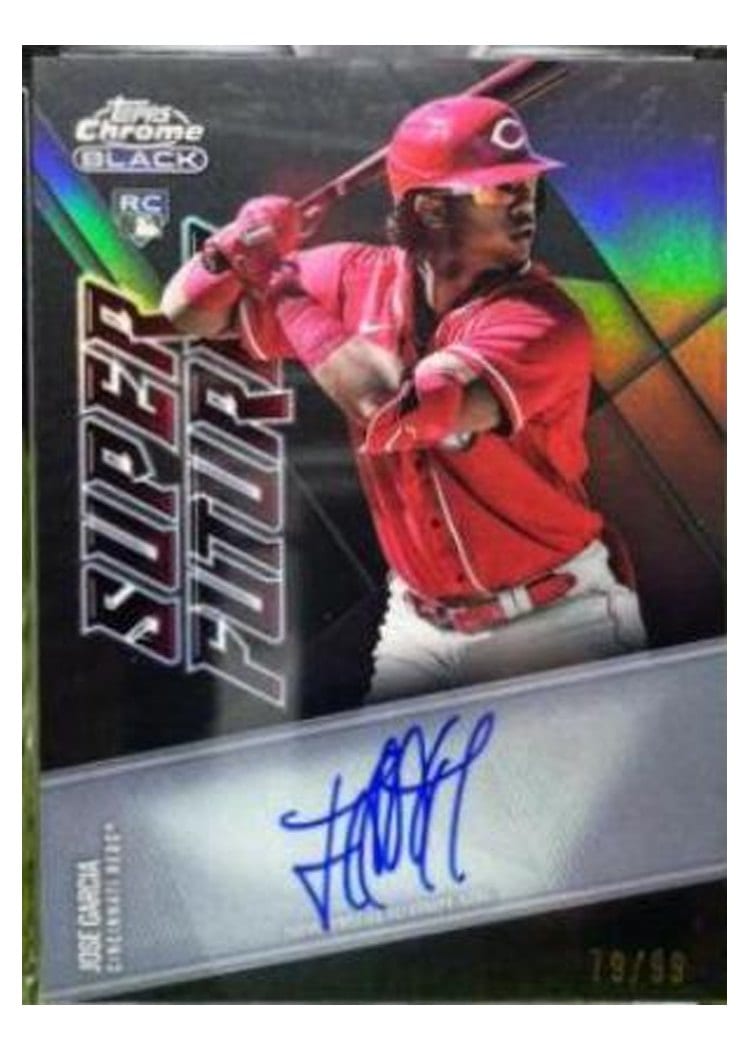2021 Topps Chrome Black Super Futures Autographs Jose Garcia #SFA-JG card