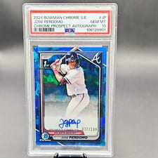 2024 Bowman Chrome Sapphire Edition Chrome Sapphire Prospect Autographs Jose Perdomo #CSPA-JP card
