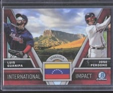 2024 Bowman Chrome International Impact Jose Perdomo / Luis Guanipa #II-3 card