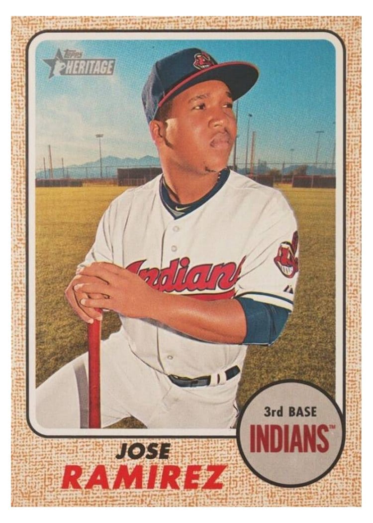 2017 Topps Heritage Base Set Jose Ramirez #340 card