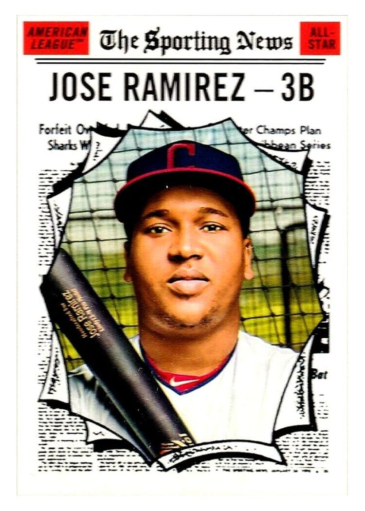 2019 Topps Heritage Base Set Jose Ramirez #355 card