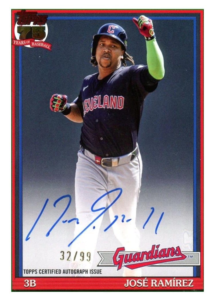 2026 Topps 1991 Topps Autographs José Ramírez #91A-JR card