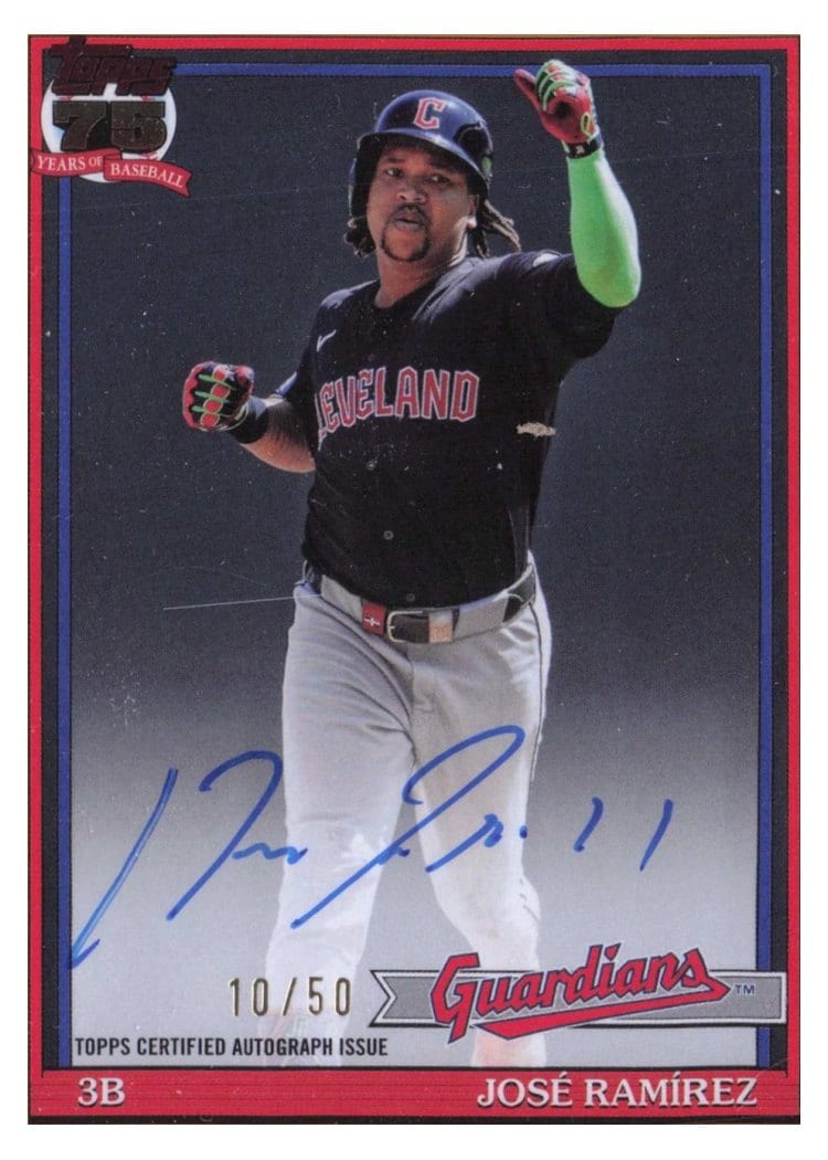 2026 Topps 1991 Topps Autographs José Ramírez #91A-JR card