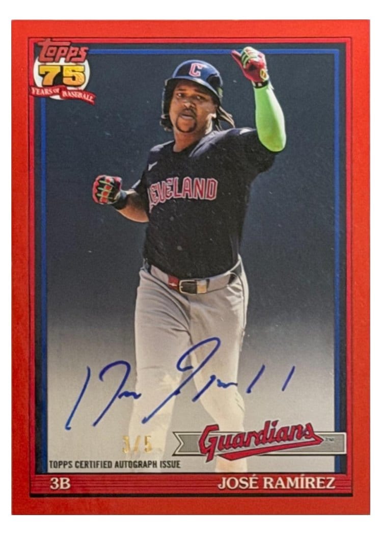 2026 Topps 1991 Topps Autographs José Ramírez #91A-JR card