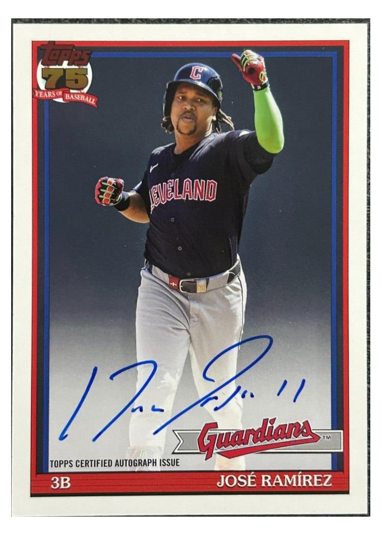 2026 Topps 1991 Topps Autographs José Ramírez #91A-JR card