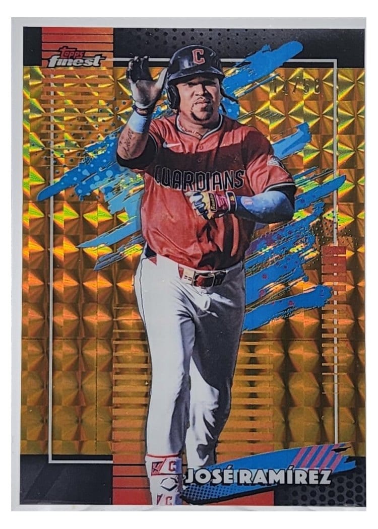 2026 Topps Finest Jose Ramirez Gold Geometric Refractor #198 card