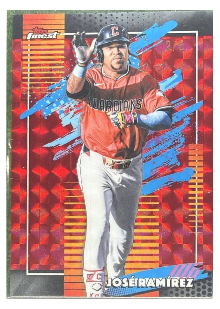 2026 Topps Finest Jose Ramirez Red Geometric Refractor #198 card