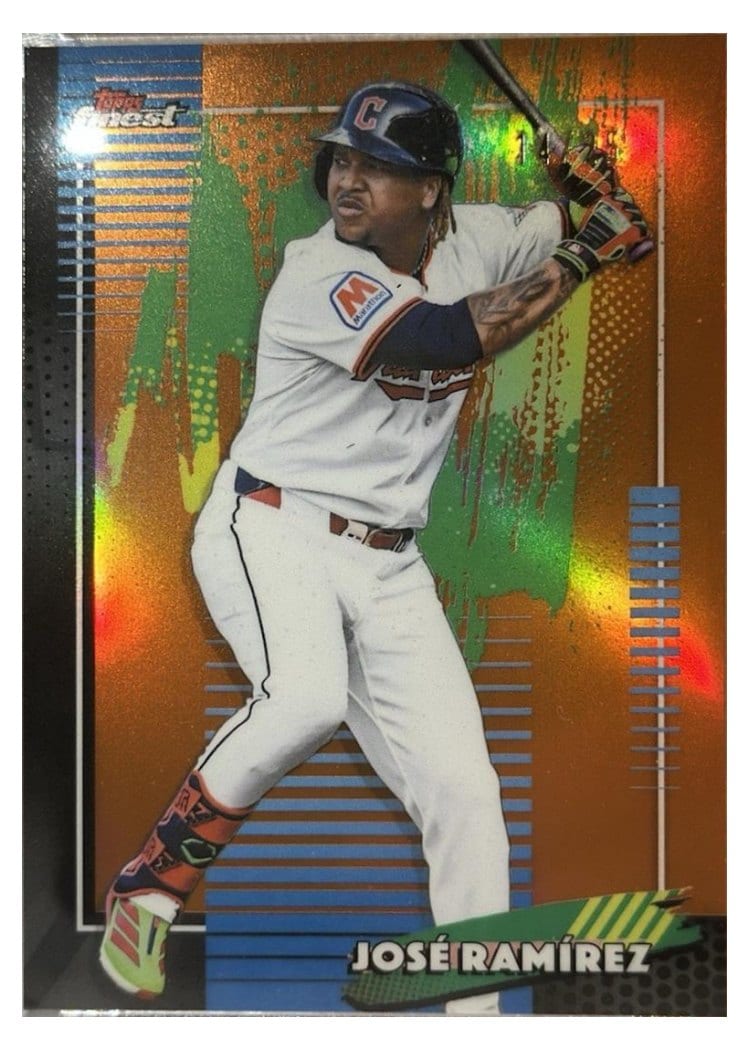 2026 Topps Finest Jose Ramirez Orange Refractor #61 card