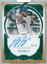 2026 Topps Tier One Prime Performers Autographs José Reyes #PPA-JRE card