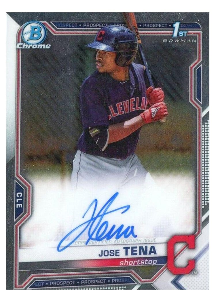 2021 Bowman Chrome Prospect Autographs Jose Tena #CPA-JT card